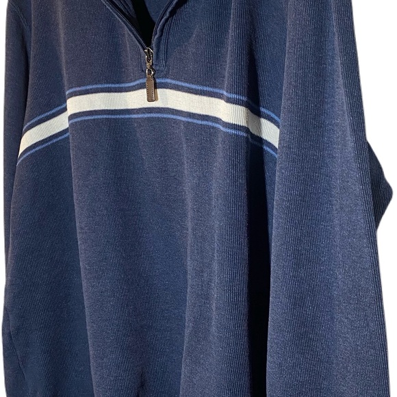 Blue Long Sleeve Polo with Zipper - Picture 8 of 8
